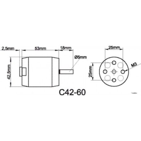Brushless outrunner motor 4260 600 rpm/v 262g Roxxy