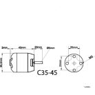 Brushless outrunner motor 3548 1300 rmp/v 150g Roxxy