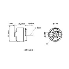 Brushless outrunner motor C35-29 800 rpm/v 78g NAVY - Roxxy
