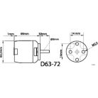 Brushless outrunner motor D63-72 230 rpm/v 700g Roxxy