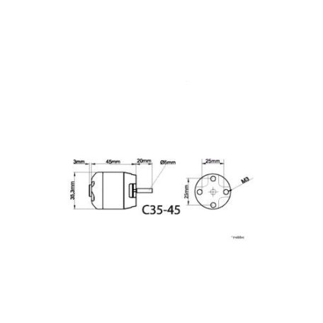 Brushless outrunner motor 3548 1150 rpm/v 150g Roxxy