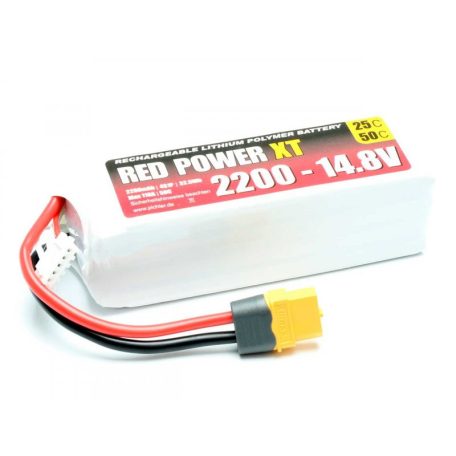RED POWER 4s 2200mAh 25C (50C) XT-60 - Pichler