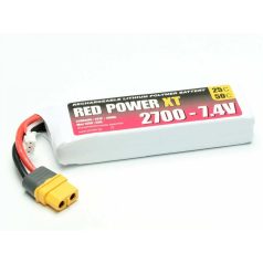 RED POWER 2s 2700mAh 25C (50C) XT-60 - Pichler