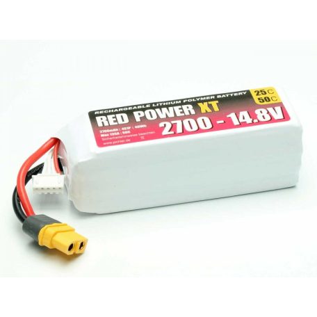 RED POWER 4s 2700mAh 25C (50C) XT-60 - Pichler