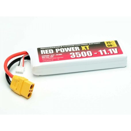 RED POWER 3s 3500mAh 25C (50C) XT-60 - Pichler