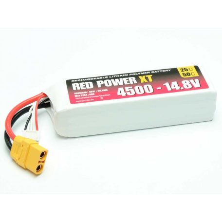 RED POWER 4s 4500mAh 25C (50C) XT-90 - Pichler