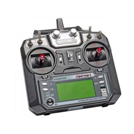 MASTER GigaProp 6 6-channel 2,4GHz Remote controll set (TX + RX) Mode 2 = throttle left