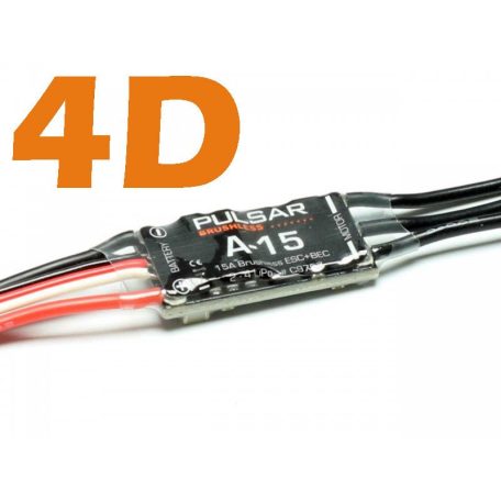 Brushless szabályzó 15A 4D 2-4s Lipo - Pulsar