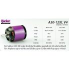 Hacker Motor A30-12 XL V4 BL outrunner