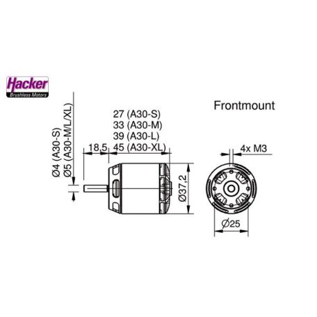 Hacker Motor A30-12 XL V4 BL outrunner