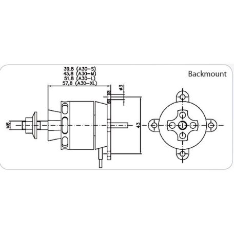 BL outrunner motor A30-28 S V2 Hacker 