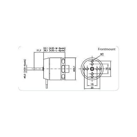 BL outrunner motor A30-14 L V2 Hacker
