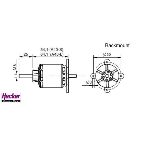 Hacker Motor A40-10L V4 14 pole BL outrunner
