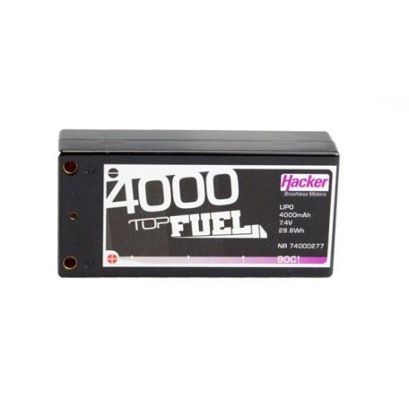 Auto Hardcase LiPo Top Fuel 2s  4000mAh rövid 90C - Hacker 
