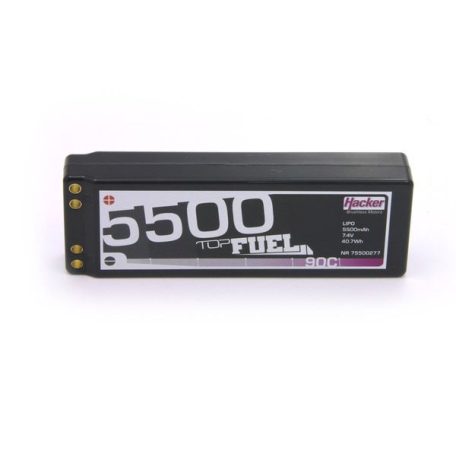 Auto Hardcase LiPo Top Fuel 2s 5500mAh 90C - Hacker