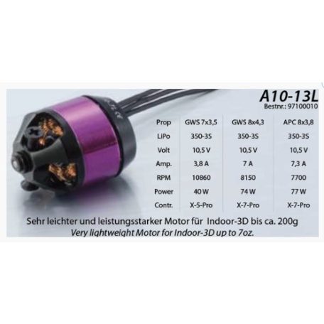 BL Outrunner Motor A10-13L  Hacker