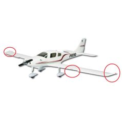 Repülőgép világítás készlet (6 LED) 3,4 - 7,2V