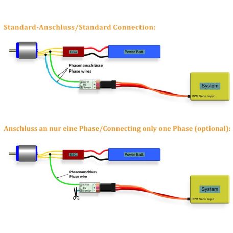 Brushless Motor RPM Sensor - universal - BeastX