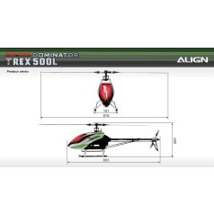   T-REX 500X Dominator Combo (DS530M/DS535M) - without flybarless system - Align