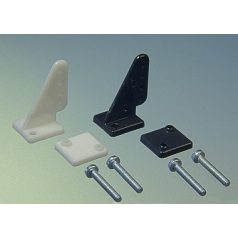 Control horn - black or white - 20 mm, hole 1,0 mm - 2x