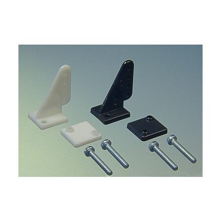 Control horn - black or white - 20 mm, hole 1,0 mm - 2x