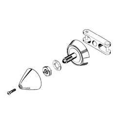   Spinner für Klappluftschrauben Ø 30mm + Wellenadapter Ø ... mm MPJET