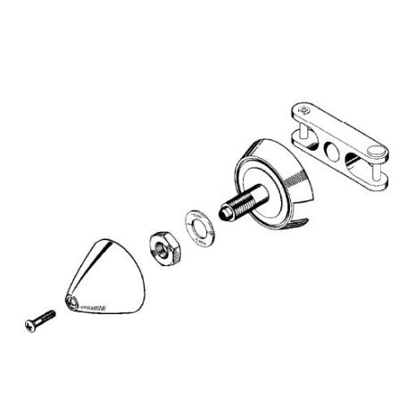 Orrkúp hátrah. szett Ø 30mm + tengely adapter Ø ... mm MPJET