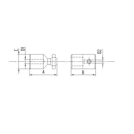 Steel Kardan U-Joint Shaft Adapter ø 5,0 <-> ø 5,0 mm - MP-Jet