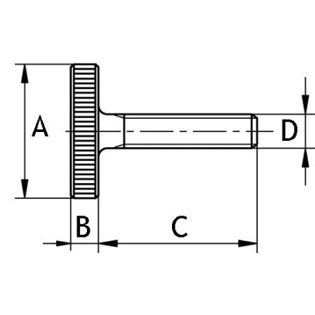 Recézett csavar M4 x 17 mm, rozsdamentes acél - 10 db