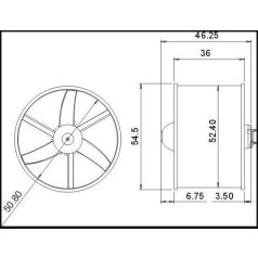 Impeller set GWS d: 50mm + brushed motor - type B - GWS