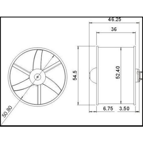 Impeller set GWS d: 50mm + brushed motor - type B - GWS