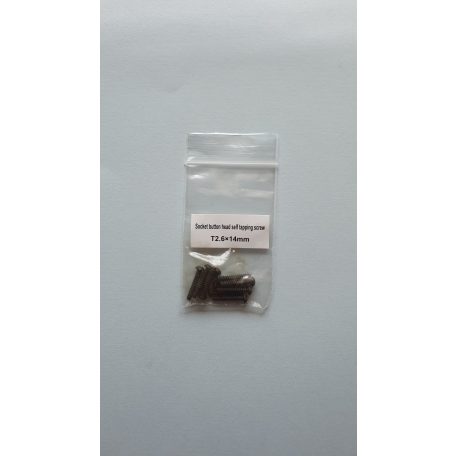 Lemezcsavar 2.6 x 14 mm - D-fejű imbusz csavar - 10x