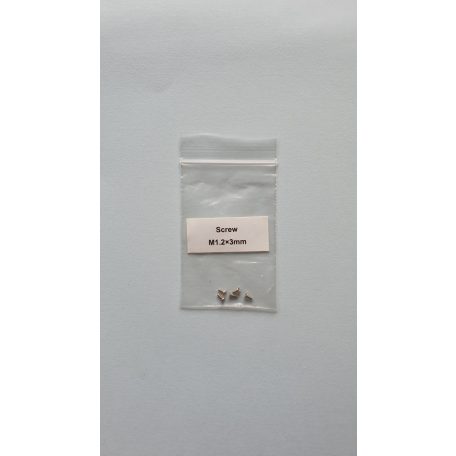 Műszercsavar M1.2 x 3 mm -  laposfejű kereszthornyú - 5x