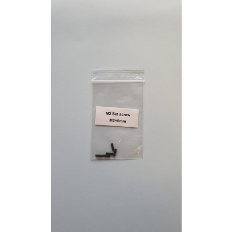 Műszercsavar M2 x 6 mm - hernyócsavar - 5x