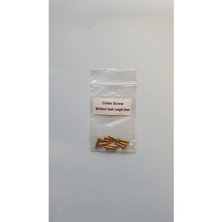 Műszercsavar M2 x 8mm - sárgaréz domborúfejű kereszthornyú - 10x