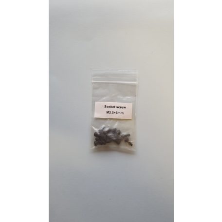 Műszercsavar M2.5 x 6 mm - imbusz csavar - 15x