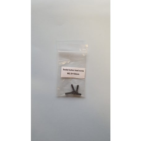 Machine screw M2.5 x 10 mm -pan headed allen screw - 4x