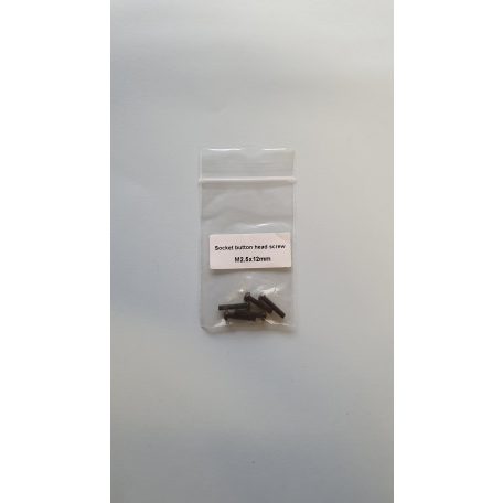 Machine screw M2.5 x 12 mm - pan headed allen screw - 5x