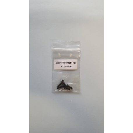 Machine screw M2.5 x 8 mm - pan headed allen screw - 5x