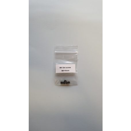 Műszercsavar M4 x 4 mm - hernyócsavar - 5x