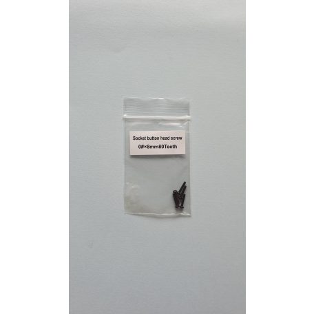 Műszercsavar 8 mm - domborúfejű imbusz csavar - 5x