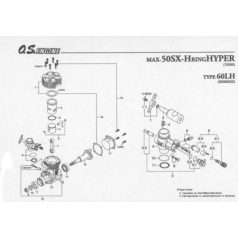 O.S. Engines 50SX-H - Spare Parts